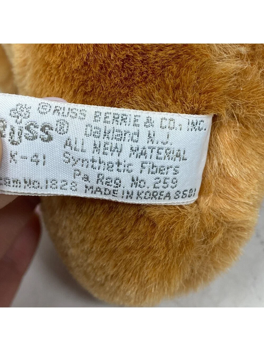 Vintage Russ Berrie Baxter puppet dog plush 1823 10
